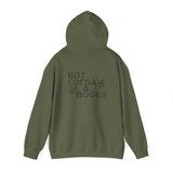 Hot Cocoa and Books Hoodie | Cozy Winter Design | Cotton-Polyester Blend | Perfect for Book Lovers