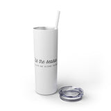 'Tis the Season Skinny Tumbler | 20oz | Double-Wall Insulation | Festive Book Lover Design