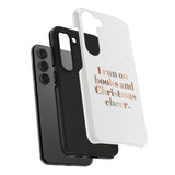 "I Love Books and Christmas Cheer" iPhone Case | Tough Dual-Layer Protection | Wireless Charging Compatible | Durable & Impact-Resistant | Holiday & Book Lover Theme