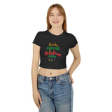 Books Coffee and Christmas Cheer Women's Baby Tee | Slim Fit & Organic Cotton | Comfortable & Sustainable