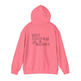 Hot Cocoa and Books Hoodie | Cozy Winter Design | Cotton-Polyester Blend | Perfect for Book Lovers