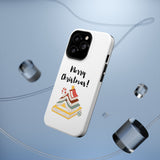 Merry Christmas Bookish Christmas Tree Phone Case | Dual-Layer Protection | Festive Literary Design | Fits iPhone 16 and More