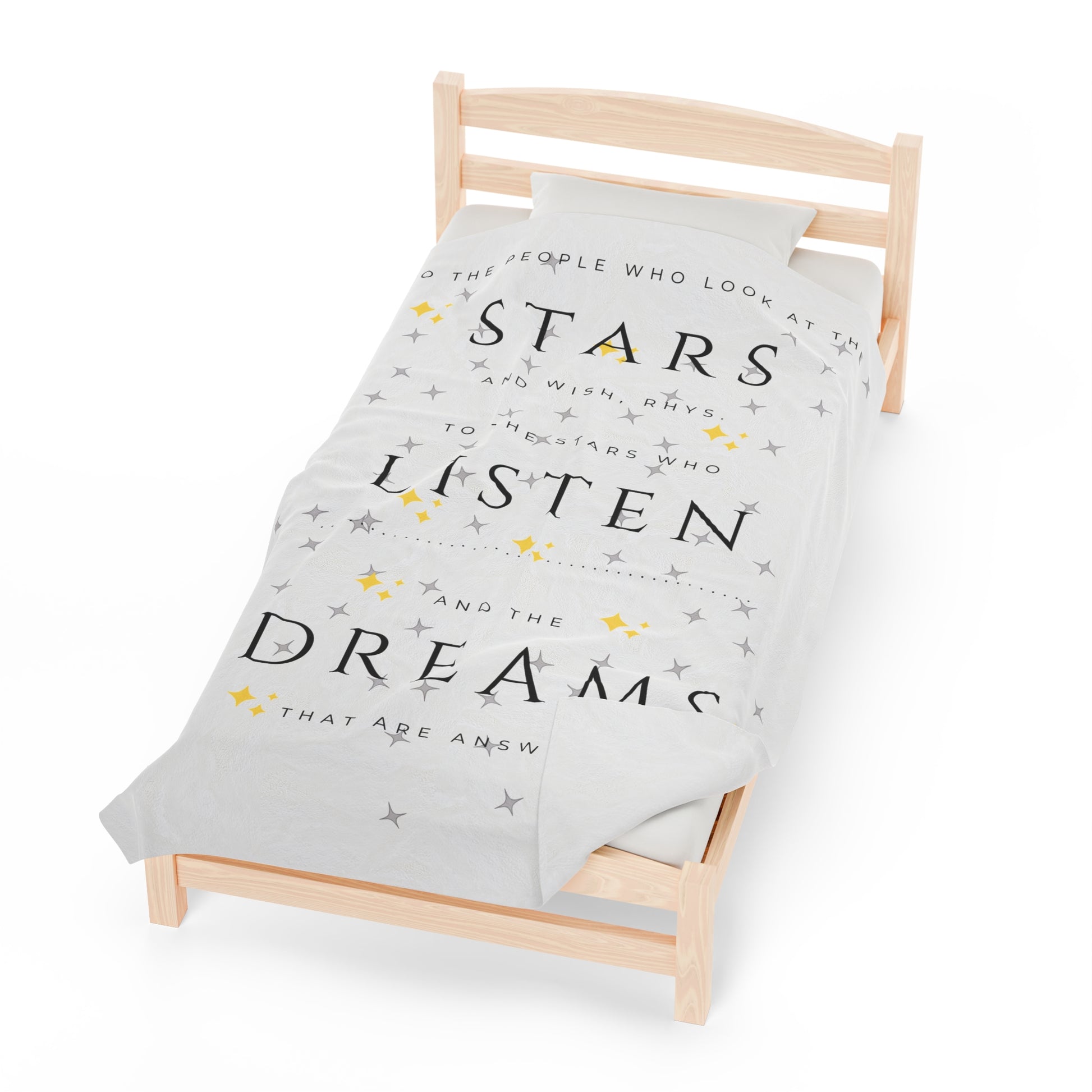 To The People Who Look at the Stars (A Court of Mist and Fury) - Velveteen Plush Blanket - Bookish Loving