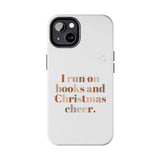 "I Love Books and Christmas Cheer" iPhone Case | Tough Dual-Layer Protection | Wireless Charging Compatible | Durable & Impact-Resistant | Holiday & Book Lover Theme