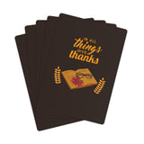 In All Things Give Thanks Playing Cards | Thanksgiving-Themed Deck | Perfect for Book Lovers | Ideal for Family Game Night or Holiday Gatherings