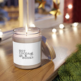 Hot Cocoa and Books | 9oz Soy Wax Candle | Cozy Holiday Scents | Clear Glass Jar | Perfect for Book Lovers