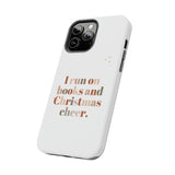 "I Love Books and Christmas Cheer" iPhone Case | Tough Dual-Layer Protection | Wireless Charging Compatible | Durable & Impact-Resistant | Holiday & Book Lover Theme