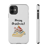 Merry Christmas Bookish Christmas Tree Phone Case | Dual-Layer Protection | Festive Literary Design | Fits iPhone 16 and More