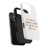 "I Love Books and Christmas Cheer" iPhone Case | Tough Dual-Layer Protection | Wireless Charging Compatible | Durable & Impact-Resistant | Holiday & Book Lover Theme