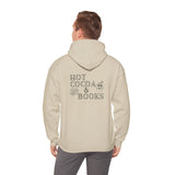 Hot Cocoa and Books Hoodie | Cozy Winter Design | Cotton-Polyester Blend | Perfect for Book Lovers