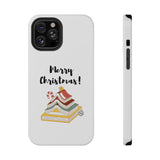 Merry Christmas Bookish Christmas Tree Phone Case | Dual-Layer Protection | Festive Literary Design | Fits iPhone 16 and More