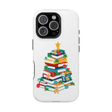 Bookish Christmas Tree Phone Case | Dual-Layer Protection | Festive Holiday Design | Fits iPhone 16 and More