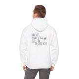 Hot Cocoa and Books Hoodie | Cozy Winter Design | Cotton-Polyester Blend | Perfect for Book Lovers