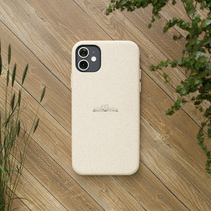 Open Book with Heart Biodegradable Phone Case | Eco-Friendly & Wireless Charging