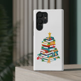 Bookish Christmas Tree Phone Case | Dual-Layer Protection | Festive Holiday Design | Fits iPhone 16 and More