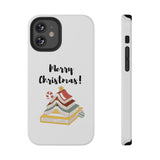 Merry Christmas Bookish Christmas Tree Phone Case | Dual-Layer Protection | Festive Literary Design | Fits iPhone 16 and More