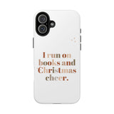 "I Love Books and Christmas Cheer" iPhone Case | Tough Dual-Layer Protection | Wireless Charging Compatible | Durable & Impact-Resistant | Holiday & Book Lover Theme