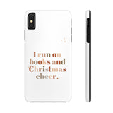 "I Love Books and Christmas Cheer" iPhone Case | Tough Dual-Layer Protection | Wireless Charging Compatible | Durable & Impact-Resistant | Holiday & Book Lover Theme