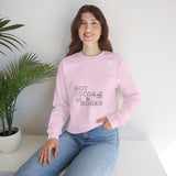 Hot Cocoa and Books Crewneck | Cozy Unisex Fit | Winter Book Lover’s Design | Perfect for the Season | Ethically Made