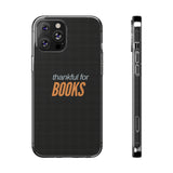 Thankful for Books Clear Silicone Phone Case | Cozy, Literary-Inspired Design | Durable and Lightweight | Perfect for Book Lovers | Compatible with iPhone Models