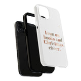 "I Love Books and Christmas Cheer" iPhone Case | Tough Dual-Layer Protection | Wireless Charging Compatible | Durable & Impact-Resistant | Holiday & Book Lover Theme