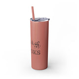 Hot Cocoa and Books Skinny Tumbler | 20oz | Double-Wall Insulation | Cozy Holiday Design