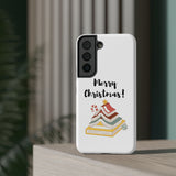 Merry Christmas Bookish Christmas Tree Phone Case | Dual-Layer Protection | Festive Literary Design | Fits iPhone 16 and More