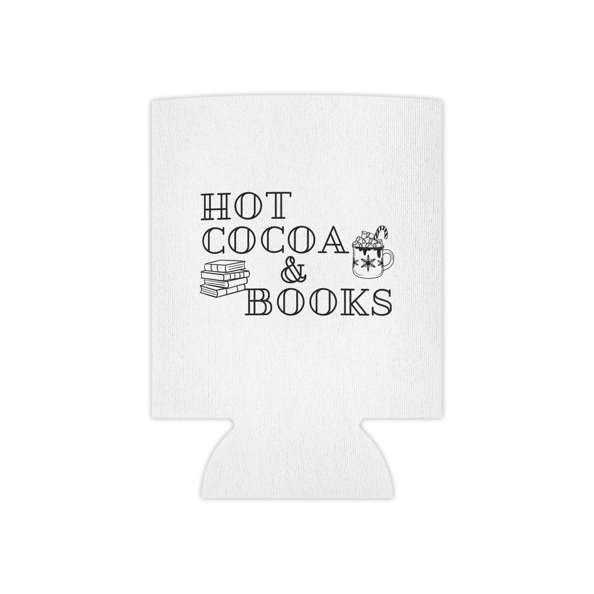 Hot Cocoa and Books | Insulated Can Coolers | Cozy Holiday Drinkware