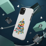 Bookish Christmas Tree Phone Case | Dual-Layer Protection | Festive Holiday Design | Fits iPhone 16 and More