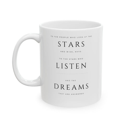 To The People Who Look at the Stars (A Court of Mist and Fury) - White Mug - Bookish Loving