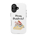 Merry Christmas Bookish Christmas Tree Phone Case | Dual-Layer Protection | Festive Literary Design | Fits iPhone 16 and More