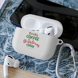 Books Coffee and Christmas Cheer AirPods Case Cover | Protective TPU with Carabiner | Fits AirPods & AirPods Pro