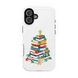 Bookish Christmas Tree Phone Case | Dual-Layer Protection | Festive Holiday Design | Fits iPhone 16 and More