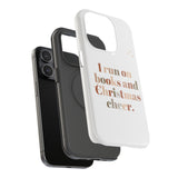 I Run on Books and Christmas Cheer | Custom Impact Resistant iPhone Case | Holiday Design | Durable and Slim Fit | Fits Multiple iPhone Models