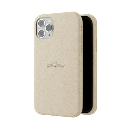Open Book with Heart Biodegradable Phone Case | Eco-Friendly & Wireless Charging