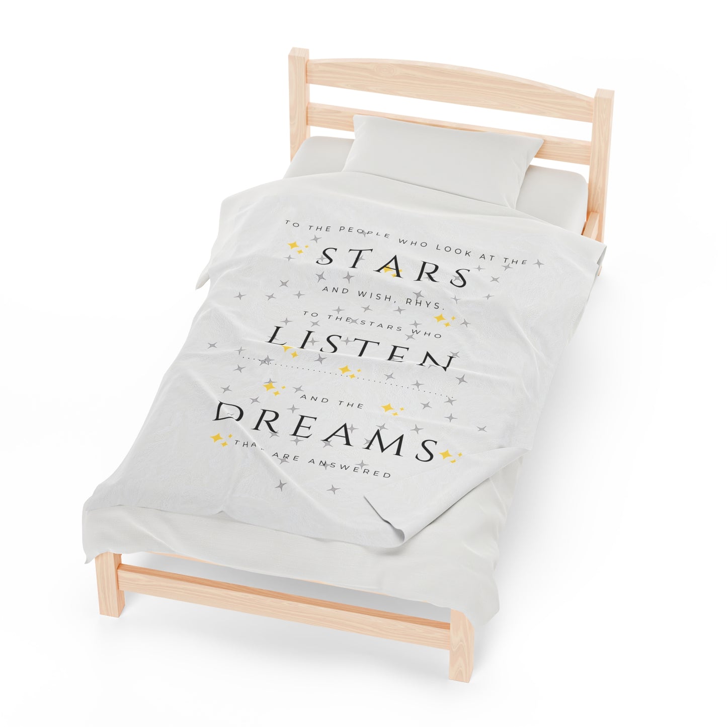 To The People Who Look at the Stars (A Court of Mist and Fury) - Velveteen Plush Blanket - Bookish Loving