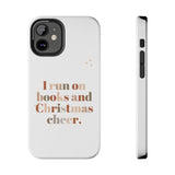 "I Love Books and Christmas Cheer" iPhone Case | Tough Dual-Layer Protection | Wireless Charging Compatible | Durable & Impact-Resistant | Holiday & Book Lover Theme