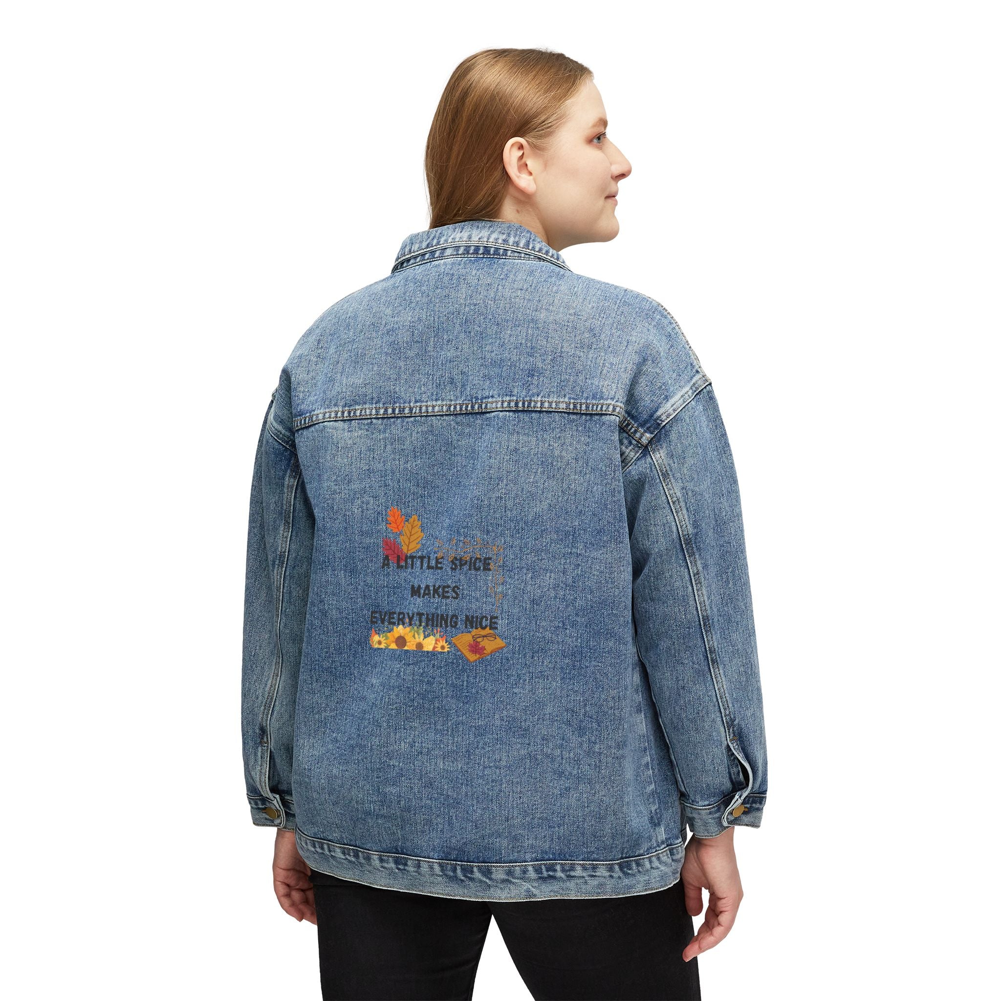 A Little Spice - Women's Denim Jacket - Bookish Loving