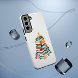 Bookish Christmas Tree Phone Case | Dual-Layer Protection | Festive Holiday Design | Fits iPhone 16 and More