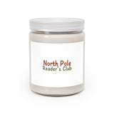 North Pole Reader's Club | 9oz Soy Wax Candle | Festive Holiday Scents | Clear Glass Jar | Perfect for Book Lovers