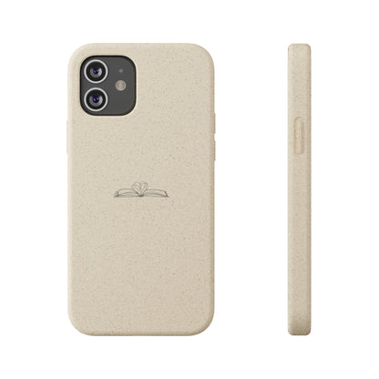 Open Book with Heart Biodegradable Phone Case | Eco-Friendly & Wireless Charging