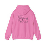 Hot Cocoa and Books Hoodie | Cozy Winter Design | Cotton-Polyester Blend | Perfect for Book Lovers