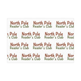 North Pole Reader's Club Wrapping Paper | Festive Book Lover Gift Wrap | Available in Matte & Satin Finishes | Eco-Friendly Printed Gift Wrap