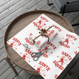 Santa Squad Wrapping Paper | Holiday Gift Wrap Design | Available in Matte & Satin Finishes | Eco-Friendly Printed Gift Wrap