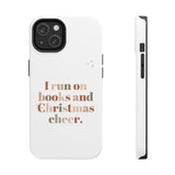 "I Love Books and Christmas Cheer" iPhone Case | Tough Dual-Layer Protection | Wireless Charging Compatible | Durable & Impact-Resistant | Holiday & Book Lover Theme