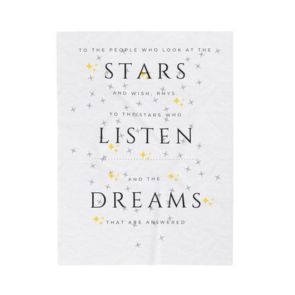 To The People Who Look at the Stars (A Court of Mist and Fury) - Velveteen Plush Blanket - Bookish Loving