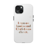 "I Love Books and Christmas Cheer" iPhone Case | Tough Dual-Layer Protection | Wireless Charging Compatible | Durable & Impact-Resistant | Holiday & Book Lover Theme