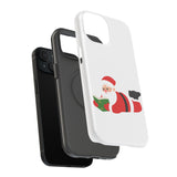 Nerdy Santa Phone Case | Dual-Layer Protection | Fun Holiday Design | Fits iPhone 16 and More