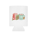 Books and Hot Cocoa | Festive Insulated Can Coolers | Cozy Holiday Drinkware