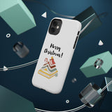 Merry Christmas Bookish Christmas Tree Phone Case | Dual-Layer Protection | Festive Literary Design | Fits iPhone 16 and More